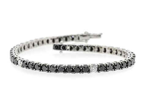 bracciale tennis diamanti neri|bracciale tennis diamanti.